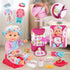 Set 12.5" Backpack 21 2 Sets Set Baby Doll Stroller with Doll, Baby Dining Table, with Carrier, PCS Baby Doll
