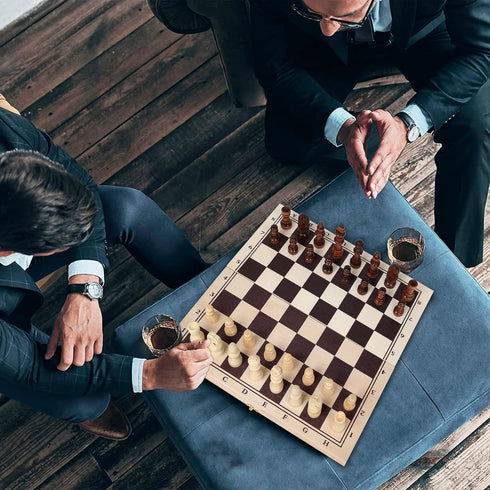 3 in 1 Board Game Set - Wooden Chess, Checker, and Backgammon, Classic Travel Toy Gift for Kids and Adults