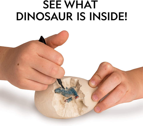 NATIONAL GEOGRAPHIC Dinosaur Dig Kit - 12 Dino Shaped Dig Bricks with Figures & Excavation Tool Sets, STEM Toy