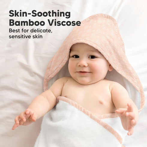 KeaBabies Baby Hooded Towel and Baby Washcloths for Newborn, Kids - Soft Bath Towels with Hood for Toddlers - Soft