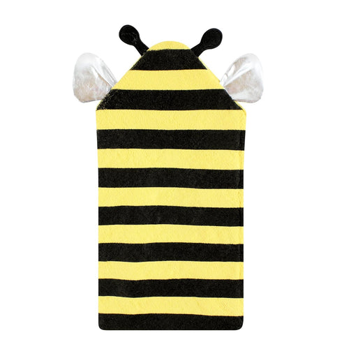 Hudson Baby Unisex Cotton Hooded Towel in Yellow Bee - One Size