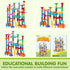 137Pcs 15 JOYIN Glowing Marble Run - Construction Building Blocks Toys with Glow in The Dark Plastic Marbles, STEM Toy