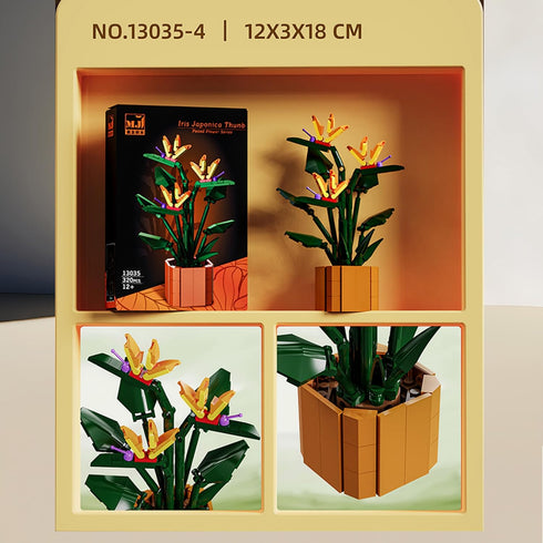 Set 320 Set Bird of Paradise Flowers Building Blocks Ideal for Teens and Adults PCS, Creative DIY Flower Bouquet Home