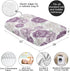 Sweet Jojo Designs Fitted Baby Crib Sheets (Boho Purple Floral) for Girls, Infant Nursery, Toddler Room - Standard Size
