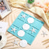 Sumind Tic Tac Toe Game - Beach House Decor Wood Coastal Board Game for Home Beach Starfish Decor (Blue)