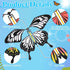 Seenelling 44 32 12 2) Pcs Flying Butterfly Craft Kit with Wind up Butterflies and Color Pens People Painting White