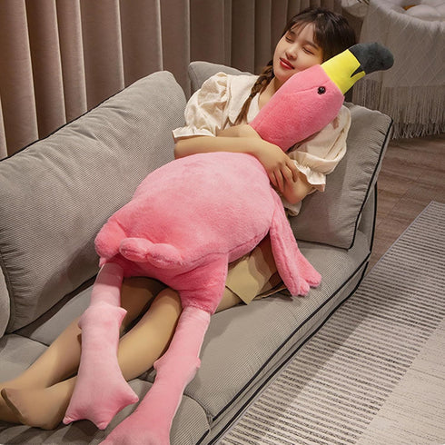 51" Large Pink Flamingo Stuffed Animal, Giant Plush Pillow, Soft Doll Toys, Gift for Kids and Adults