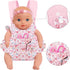 GAGAKU Baby Doll Carrier Stuffed Animal Carrier for Girls Doll Accessory Adjustable Straps for 12 to 24 inch Reborn Baby Dolls - Pink Flowers