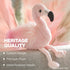 Bearington Flamingo Stuffed Animal: 8.5 Inches Pink Plush Faux-Fur with Realistic Details - Perfect Birthday Gift for