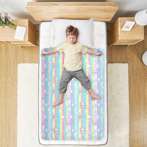 siphylline Sailboat 52" 34" Island Cartoon Extra Large Resuable Changing Pad Covers Soft Absorbent Bed Pad Portable Pee