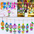 24 Sets Summer Winlyn Potted Flower Craft Kits DIY Potted Flower Ornaments Decorations Tulip Sunflower Foam Stickers