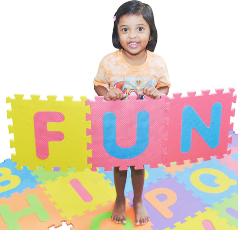 pete's choice SAFEST Non Toxic Alphabet Puzzle Mat, THICKEST ABC Flooring Mat, 26 Tiles