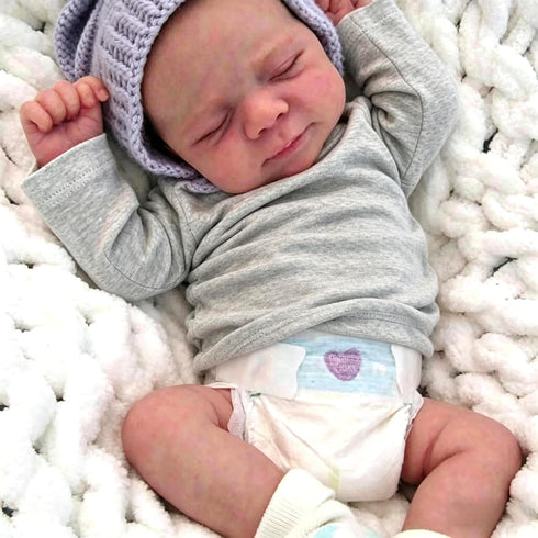 Anano Reborn Baby Dolls Boy, 18 in Realistic Baby Doll, Silicone Babys
