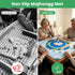32.2 Inch Mahjong Mat with Rules, Square Neoprene Mahjong Mats for Table, Quiet Noise Reduction Mah Jong Mat, Rubber