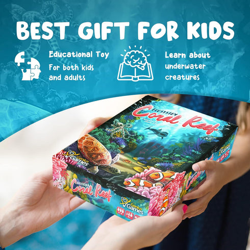 Genius Games Ecosystem: Coral Reef - Mensa Recommended Family Card Game About Aquatic Animals and Habitats
