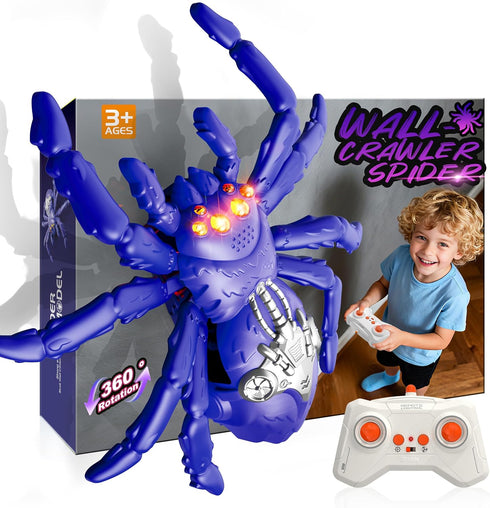 Wall Climbing Spider, Remote Control Robot Toys, Climbing Walls & Ceilings, 360Rotating