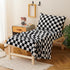 Set 4 Set Set KAREVER Grid Toddler Bedding Black White Checkered Pieces Crib Bed Kids Pliad Comforter