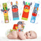 Wrist Rattle Foot Finder Socks Set - Newborn Soft Sensory Toys, Baby Rattles for 0-3 6-12 Months