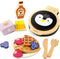 PairPear Wooden Waffle Maker Toy Food Playset, Kids Pretend Play Food Kitchen