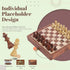 Ajuny Magnetic Travel Chess Set - Handcrafted Acacia Wood, Foldable Board with Elegant Storage