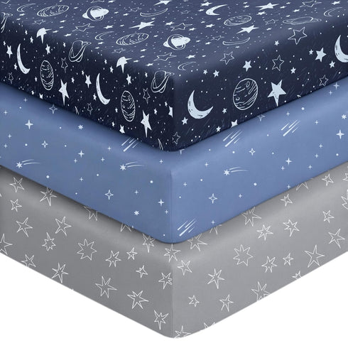 Unnivoll Baby Crib Sheets for Boys Girls, 28x52x8in Fitted Crib Sheet Neutral