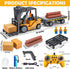 VijiSuki 2.4Ghz Lights,Sound,1/24 11 Set Remote Control Forklift with Trailer,RC Forklift Truck with Spray, Cool Scale