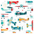 6m-3T BapronBaby Retro Airplanes Bapron - No Neck Tie Safer Bib for Baby & Toddler - Soft Waterproof Stain Resistant