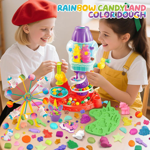 Sets 2-4, 4-8 Dough Play for Kids Ages Unicorn Theme Dough Tools Toys, Creations Dough Ferris Wheel Kits, Candy