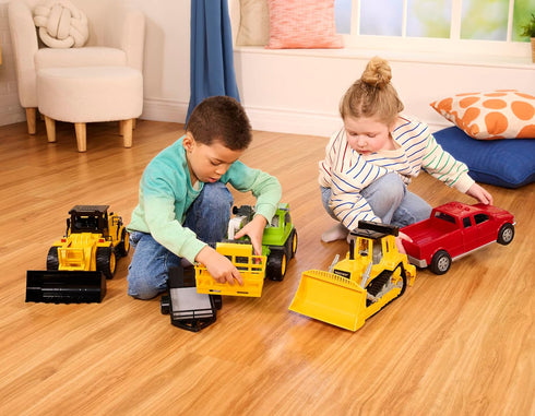 17-Inch 3+ Driven by Battat Large Front End Loader Toy Construction Vehicle with Moving Bucket & Realistic Design Toy