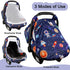 Cozy Summer 2 SWESEN Car Seat Covers for Babies, Carseat Cover Boy with Zipper, Sun & Cover, Infant Car Seat Canopy