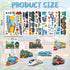 Auzesto 24 Sheets Make Your Own Train Stickers, Funny High-Speed Train Make a Face Stickers DIY Trains Mix and Match