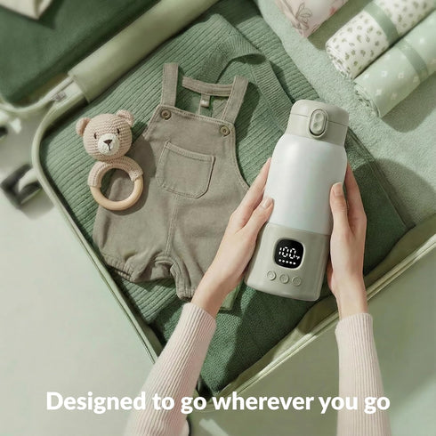 12.8oz Portable Bottle Warmer Baby Bottle Warmer for Breast Milk & Formula, Fast Heating with Smart Temperature