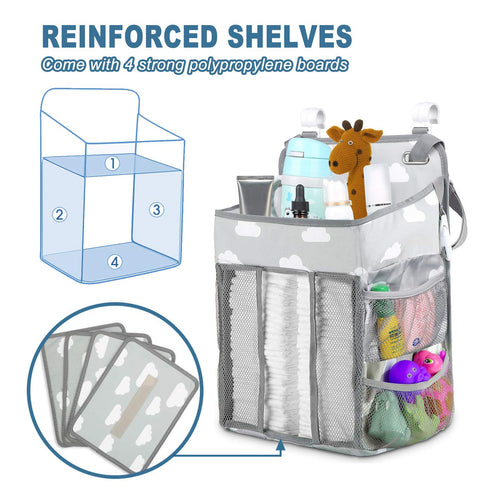 jocabo Diaper Caddy Hanging Diaper Caddy Organizer, Hanging Nursery Nappy Organiser Diaper Holder Caddy Stacker