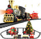 Electric Train Set with 3D Elevated Tracks Music, Locomotive Passenger Carriages, Lights