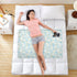 siphylline 52" 34" Cartoon Freesia Soft Blue Extra Large Resuable Changing Pad Covers Soft Absorbent Underpads Wetting