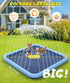 127"- 90.5" Summer 3 EPN Splash Pad, Size Extra Large Sprinkler Play Mat for Dogs & Kids, Thicker Wading Pool Outdoor