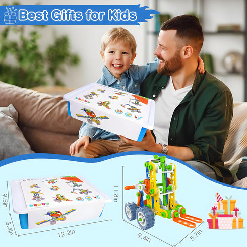 12 1 4 5 6 7 8+ 152 4-8 5-7 8-12, MOONTOY in STEM Toys for Year Old Boy Gifts, PCS Educational Building Toys for Kids