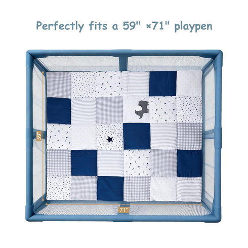 59 x71 UTEX Baby Play Mat for Floor, Playpen Mat, Thick Cushioned Play Mat for Baby and Infants, Non-Slip & Machine