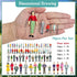 70PCS People Figurines Mini Trains Architectural 1:25 1:50 1:75 1:87 Scale People Painted Figures Plastic People Small Dollhouse People Standing and Seat