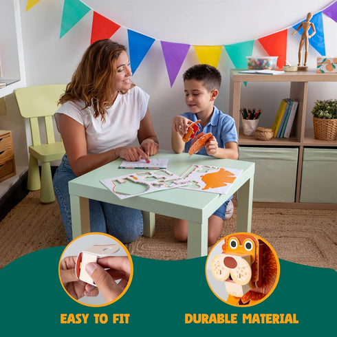 BONNYCO 3D Puzzles for Kids Toys Pack 8 - Educational Jungle Animals 3D Puzzle for Boys and Girls, Birthday Gifts