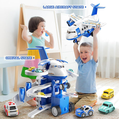 3-5 4-8 8 4-8, 3-5, 4-7 Airplane Toys for Toddlers - Car Race Tracks for Kids Ages with Small Car Toys, Educational