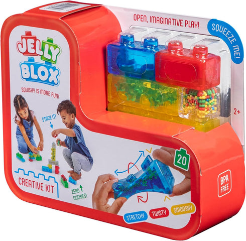20 2+ Goliath Jelly Blox Creative Kit | Includes Blocks | Toddler & Preschool Building Blocks Kids Can Squeeze