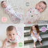 Woombie 0-9 Grow with Me Baby Swaddle with Leggies, Watercolor Roses, Months