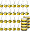 48 Pieces Cute Bee Keychain and Bee Rubber Bracelets, Silicone Wristband Party Favors for Birthday Supplies