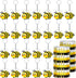 48 Pieces Cute Bee Keychain and Bee Rubber Bracelets, Silicone Wristband Party Favors for Birthday Supplies