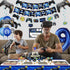 Video Game Party Decorations: 9th Birthday for Boys, HAPPY BIRTHDAY Banner, Gaming Hanging Swirls
