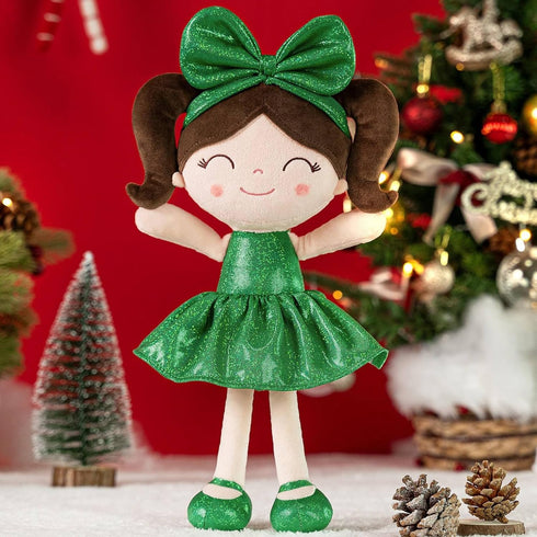 Gloveleya Dolls First Baby Doll - Soft Baby Girl Toy Green 12 Inches