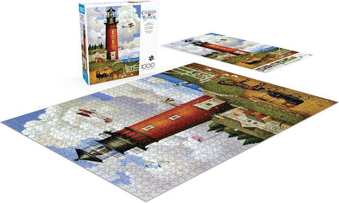 1000 Buffalo Games - Charles Wysocki - Daddy's Coming Home - Piece Jigsaw Puzzle for Adults - Challenging Puzzle