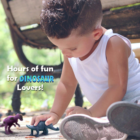 Kids 12 Pack Jumbo Plastic Dinosaur Figures Toys, 7 Inch STEM Educational Realistic Playset for Boys Girls Toddlers