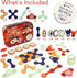 Clixo Mars Rover Pack - Glow-in-The-Dark Wheels Magnetic Building Toy with 30 Flexible Magnet Pieces for Kids Ages 6+
